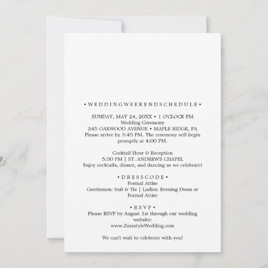 Elegant Blue Hydrangea Bridal Dusche Einladung (Rückseite)