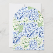 Elegant Blue Hydrangea Bridal Dusche Einladung (Rückseite)