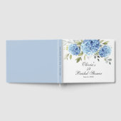 Elegant Blue Hydrangea Eucalyptus Brautparty Gästebuch (Voll)