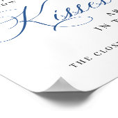 Elegant Blue Hydrangea Eucalyptus Brautparty Poster (Ecke)