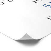 Elegant Blue Hydrangea Eucalyptus Brautparty Poster (Ecke)