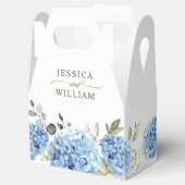 Elegant Blue Hydrangea Eucalyptus Gift Wedding Geschenkschachtel (Geöffnet)