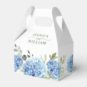 Elegant Blue Hydrangea Eucalyptus Gift Wedding Geschenkschachtel (Vorderseite)