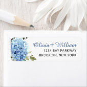 Elegant Blue Hydrangea Eucalyptus Rücksendeadresse (Insitu)