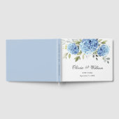 Elegant Blue Hydrangea Eucalyptus Wedding Gästebuch (Voll)