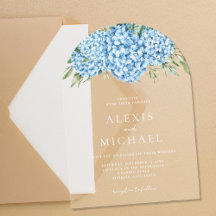 Elegant Blue Hydrangea Floral Wedding