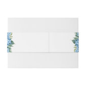 Elegant Blue Hydrangea Floral Wedding Einladungsbanderole (Rückseitenbeispiel)