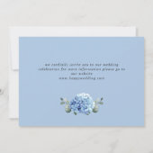 Elegant Blue Hydrangea Floral Wedding Save The Date (Rückseite)