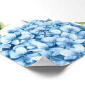 Elegant Blue Hydrangea Floral Wedding Willkommen Poster (Ecke)