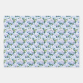 Elegant Blue Hydrangea Geschenkpapier Set (Vorderseite 3)