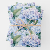 Elegant Blue Hydrangea Geschenkpapier Set (Beispiel)