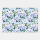 Elegant Blue Hydrangea Geschenkpapier Set (Vorderseite)