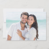 Elegant Blue Hydrangea Greenera Wedding FOTO Save The Date (Rückseite)