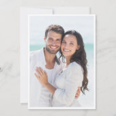 Elegant Blue Hydrangea Greenera Wedding Foto Save The Date (Rückseite)