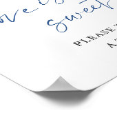 Elegant Blue Hydrangea Liebe ist Sweet Wedding Poster (Ecke)