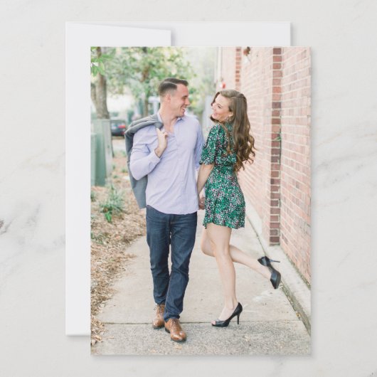 Elegant Blue Hydrangea Monogram Save the Date Einladung (Rückseite)