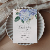 Elegant Blue Hydrangea Printable Vielen Dank Einladung