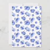 Elegant Blue Hydrangea Virtual Wedding Einladung (Rückseite)