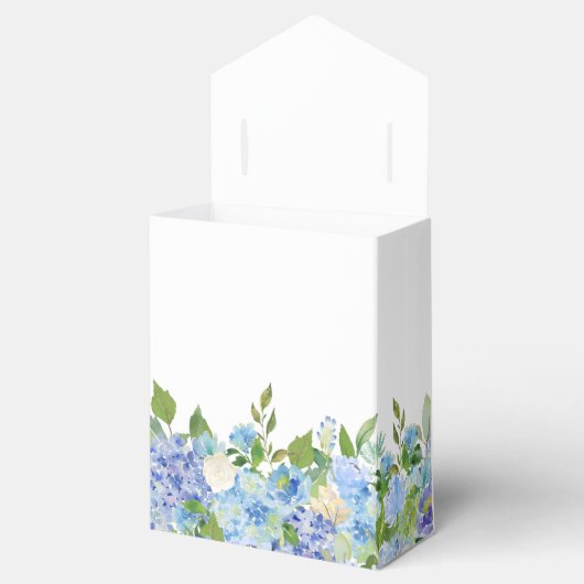 Elegant Blue Hydrangea Wasserfarbenwelt Geschenkschachtel (Geöffnet)