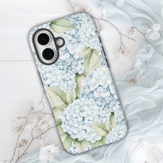 Elegant Blue Hydrangea Watercolor  Case-Mate iPhone Hülle