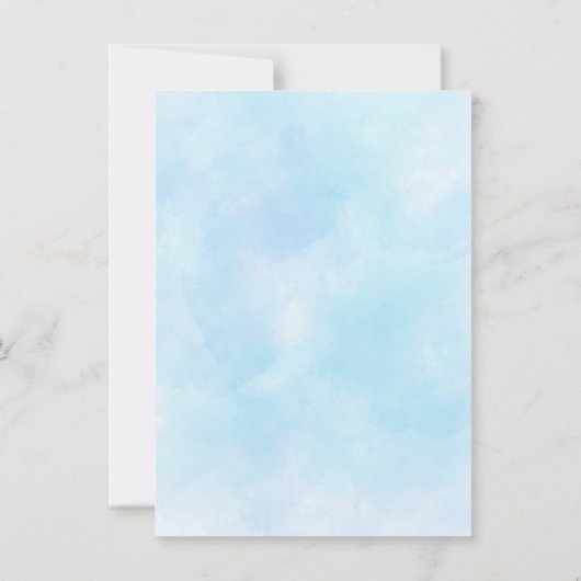 Elegant Blue Hydrangea Wedding Einladung (Rückseite)