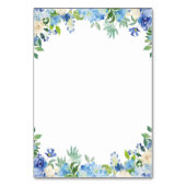 Elegant Blue Hydrangea Wedding Escort Card Tischnummer (Rückseite)