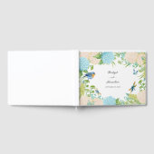 Elegant Blue Hydrangea Wedding Gästebuch (Voll)