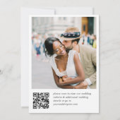 Elegant Blue Hydrangea Wedding QR Code Foto Save The Date (Rückseite)