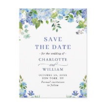 Elegant Blue Hydrangea Wedding rettet das Datum