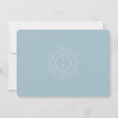 Elegant Blue Hydrangea Wedding RSVP Card Einladung (Rückseite)