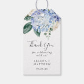 Elegant Blue Hydrangea Wedding Vielen Dank Geschenkanhänger (Vorderseite)