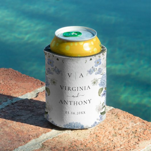 Elegant Blue Hydrangea White Roses Floral Wedding Dosenkühler (In Situ Pool)