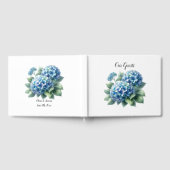 Elegant Blue Hydrangeas Gästebuch (Voll)
