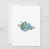 Elegant Blue Hydrangeas Hochzeitseinladung Einladung (Rückseite)