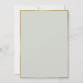 Elegant Blue Hydrangeas Sage Vintage Wedding Einladung (Rückseite)