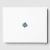Elegant Blue Hydrangeas Watercolor Wedding Gästebuch (Rückseite)