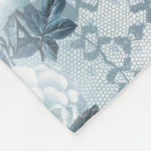 Elegant Blue Ice Alice im Wunderland Silver Glitte Fleecedecke (Ecke)