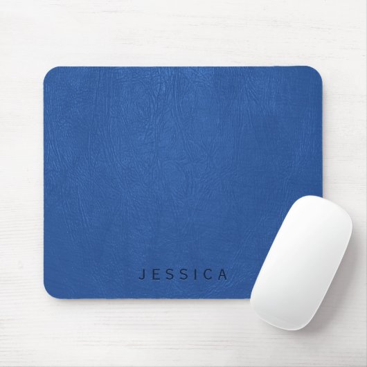 Elegant Blue Imitate Leather Texture Print Mousepad (Mit Mouse)