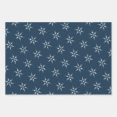 Elegant Blue Ivory Frohe Weihnachten Geschenkpapier Set (Vorderseite 2)