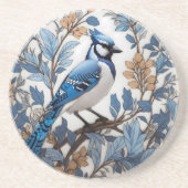 Elegant Blue Jay William Morris Inspiriert Getränkeuntersetzer (Vorne)
