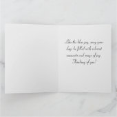 Elegant Blue Jay William Morris Inspiriert Karte (Innenseite)