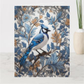 Elegant Blue Jay William Morris Inspiriert Karte (Vorderseite)