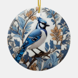 Elegant Blue Jay William Morris Inspiriert Keramik Ornament