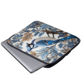Elegant Blue Jay William Morris Inspiriert Laptopschutzhülle (Vorne Knopf)
