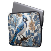 Elegant Blue Jay William Morris Inspiriert Laptopschutzhülle (Vorderseite Links)