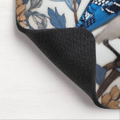 Elegant Blue Jay William Morris Inspiriert Mousepad (Ecke)