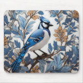Elegant Blue Jay William Morris Inspiriert Mousepad (Vorne)