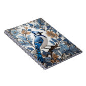 Elegant Blue Jay William Morris Inspiriert Notizblock (Rechte Seite)