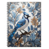 Elegant Blue Jay William Morris Inspiriert Notizblock (Vorderseite)