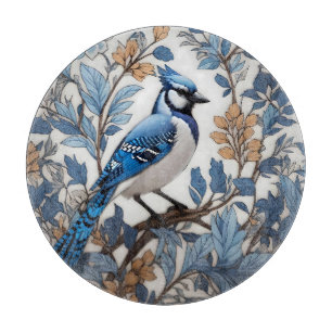 Elegant Blue Jay William Morris Inspiriert Schneidebrett